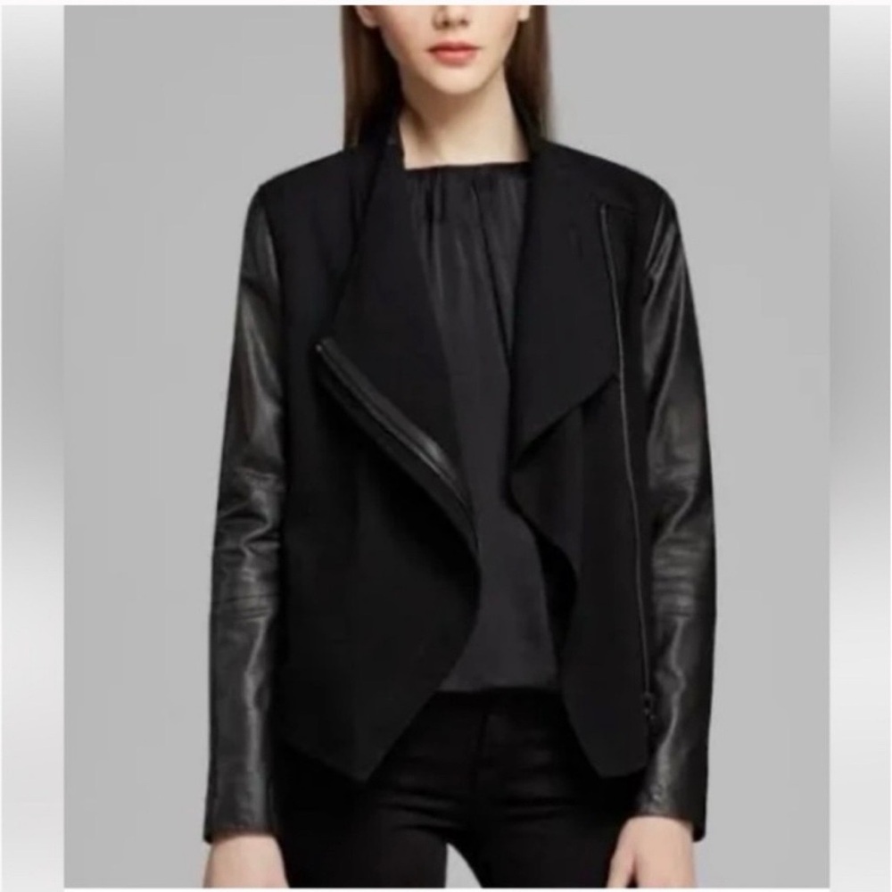 Vince wool & leather biker jacket